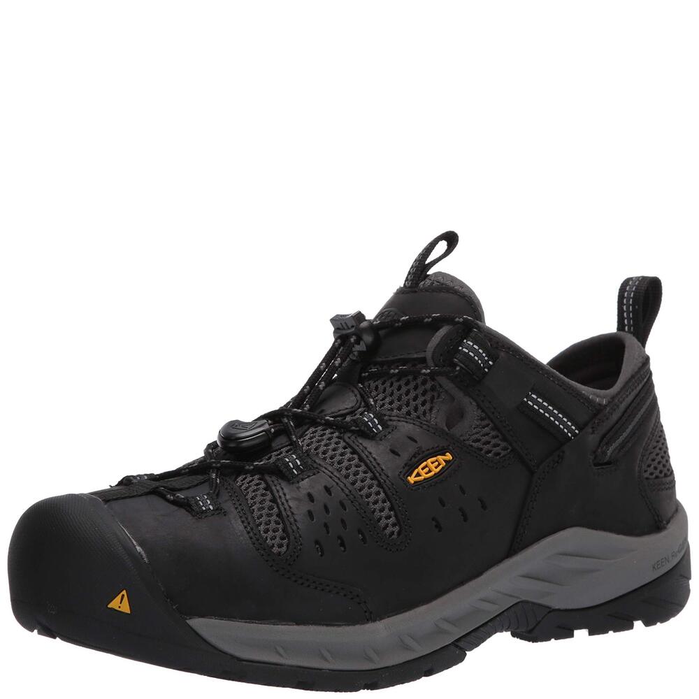 KEEN UTILITY ATLANTA COOL II, MEN'S, BLACK/DARK SHADOW, STEEL TOE, EH, LOW HIKER